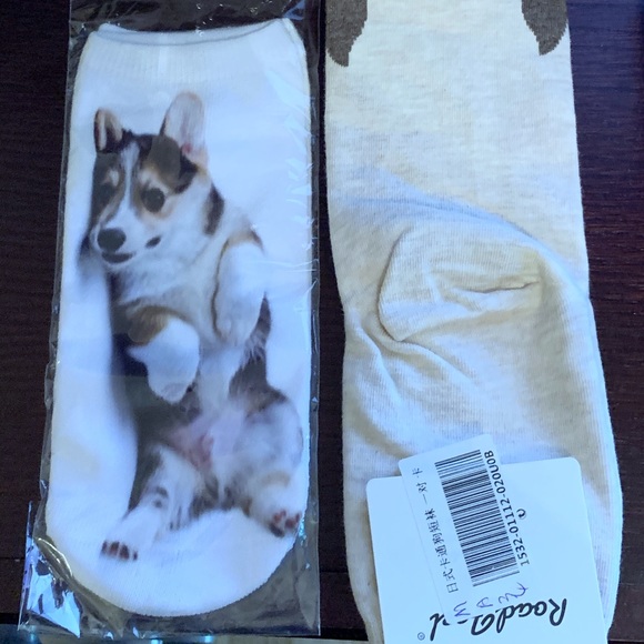 NWT two piece dog socks set: Pug/ Corgi - Picture 2 of 2